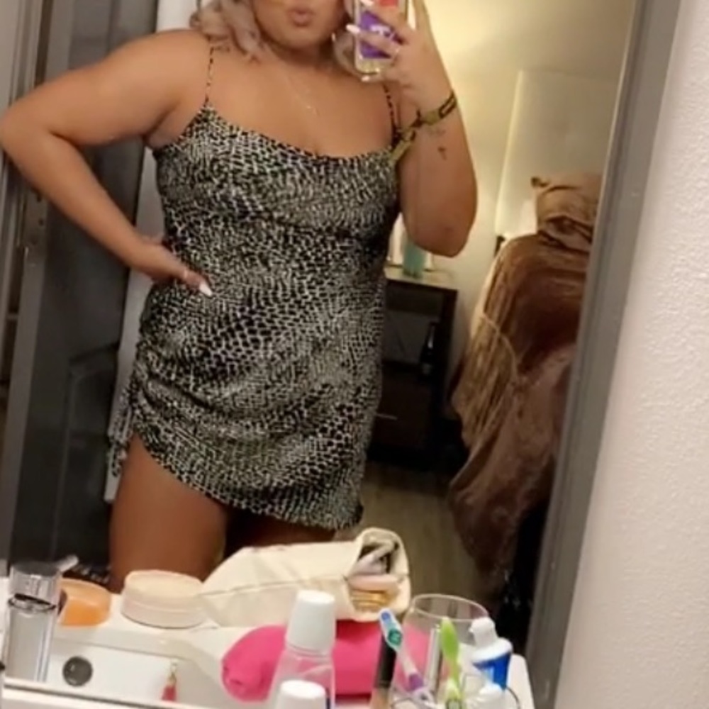 Satin silk dress TOP SHOP